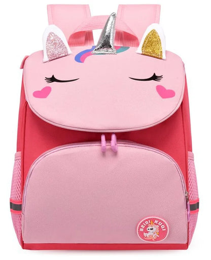 Personalized Name Kindergarten Schoolbag for Boys and Girls Cute Cartoon Backpack Dinosaur Embroidery Children's Bag Pink