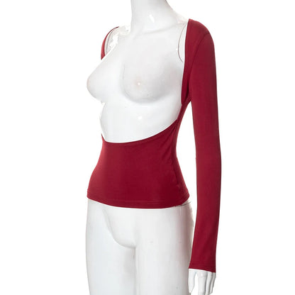 Backless Short Sleeve Blue Y2K Crop Top Women Casual O Neck Summer T Shirts Sexy Vintage Cut Out