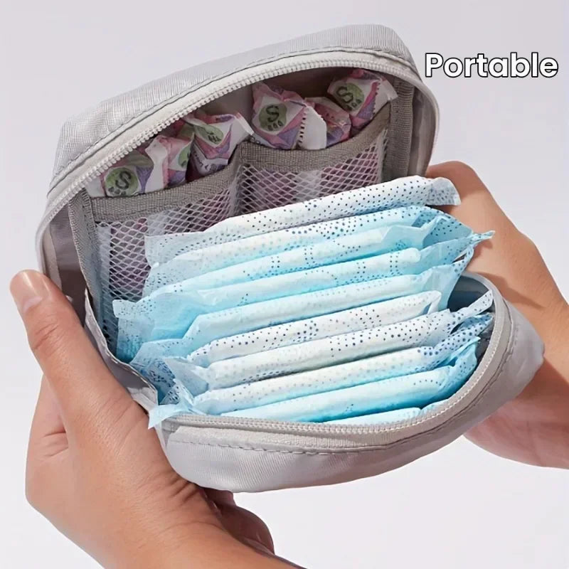 1pc Water-Resistant Feminine Product Pouch - Portable Period Kit Bag with Discreet Sanitary Napkin Storage, Menstrual Cup Pouch Badiee Stylez