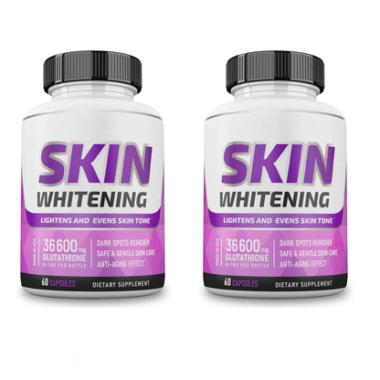 Glutathione Whitening Pills for Dark People, Women & Men Lightening Pills Whitening Capsules Supplement for Dark Spot Remover 2Bottles