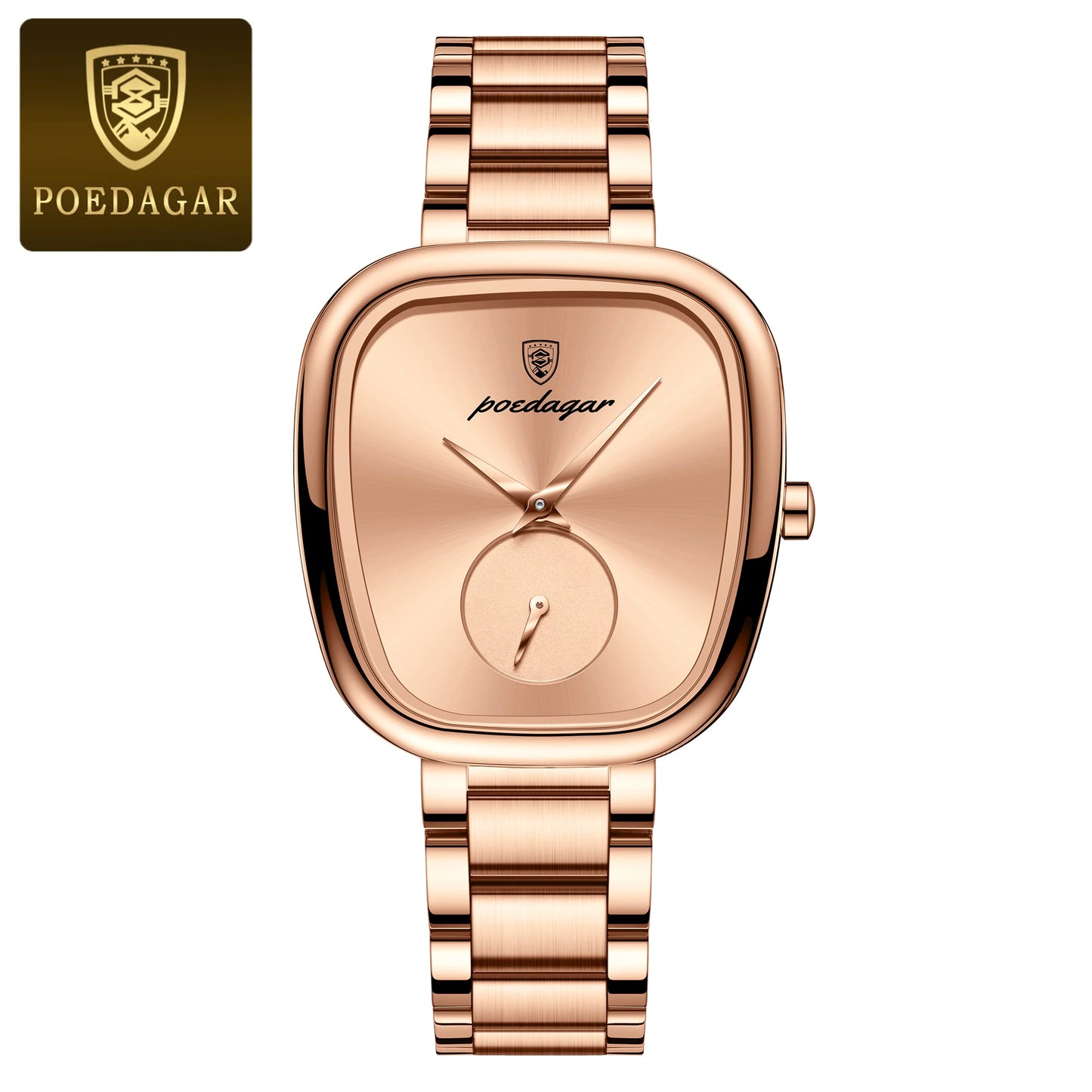 POEDAGAR Luxury Watch for Woman Waterproof Stainless Steel Quartz Ladies Watch High Quality Women's Watches Elegant Female Clock 783 Rose Gold Gold