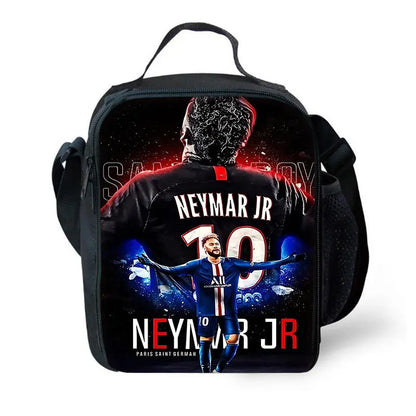 Game Football Child School Backpack with Lunch Bags ,Pencil Bags ,N-NeymarS School Bags for Boys Girls Best Gift CB-213HJJ06A3