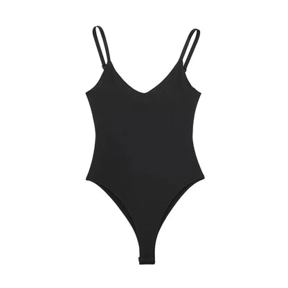 MUJER 2025 Black Woman Body Strappy Sleeveless Bodysuit Women Bodycon Backless Sexy bodysiuts Woman Lingerie Summer Overalls black