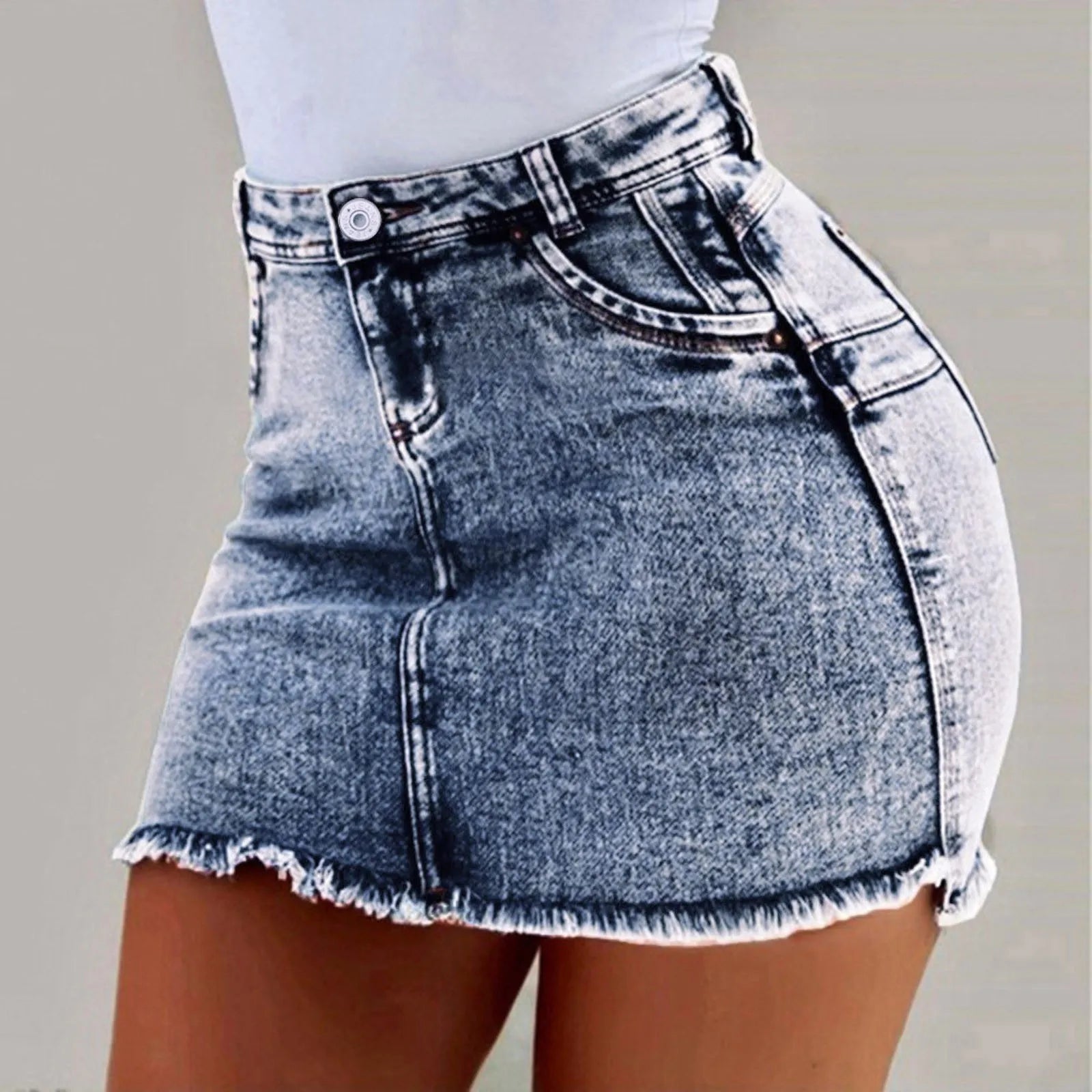 Mini Skirt Women's Wash Mini Female Short Skirts Summer Women's Sexy Denim Skirt Skirts for Women Knee Length Casual
