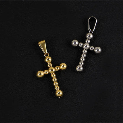 RHYSONG Geometric Stainless Steel 18K Gold Plated Snake Cross Palm Conch Mushroom Pistol Pendant For Women Diy Findings Jewelry