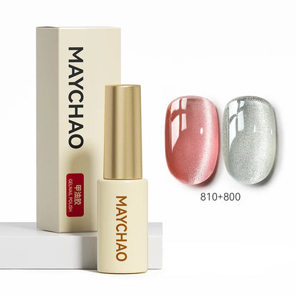 MAYCHAO 5ML Gel Nail Polish 9D Laser Diamond Glitter Cat Eye Gel Semi-Permanent Soak Off UV LED Gel Nail Manicure Tools Nail Art 810And800