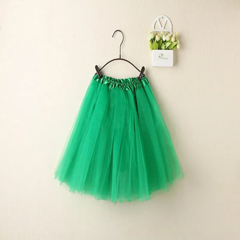 Women Summer Vintage Tulle Skirt Adult Fancy Ballet Dancewear Party Costume Ball Gown Mini Skirt grass greeen One Size