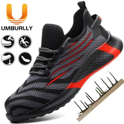 Men Work Safety Shoes Anti-puncture Working Sneakers Male Indestructible Work Shoes Men Boots Lightweight Men Shoes Safety Boots - Badiee Stylez
