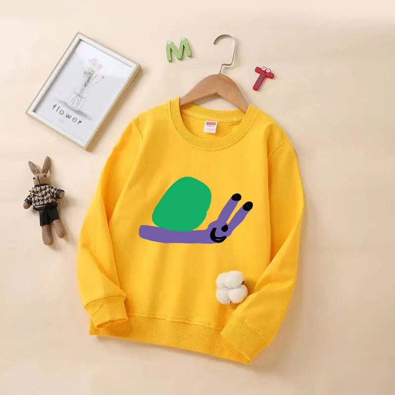 Children Graphic Sweatshrits 2025 Spring Cotton Tops Girls Long Sleeve boys Pullovers Cartoon Toddler Outerwear Kids Hoodies