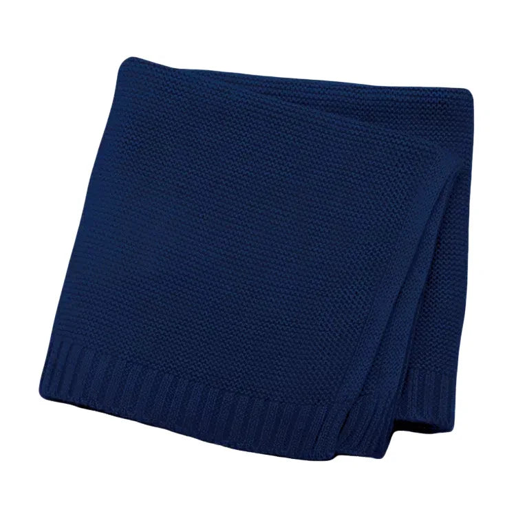 Personalized Kid Name Baby Blanket Embroidered New Born Baby Blanket Stroller Swaddles Breathable Cotton Knitted Blanket Bedding Badiee Stylez