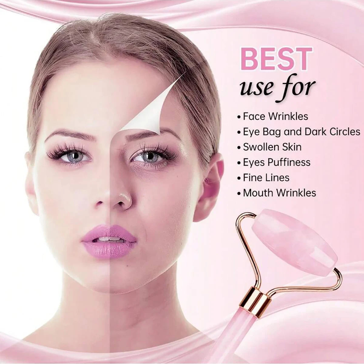 Facial and Eye Mask Ice Pack - Reduces facial puffiness, dark circles. Gel bead-shaped hot and cold packs for facial care before Badiee Stylez