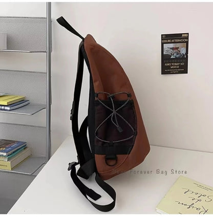 New Y2k Portable Light Nylon Crossbody Bag Trendy Rucksack Travel Shoulder Bag Casual knapsack Outdoor Sports Unisex Chest Packs