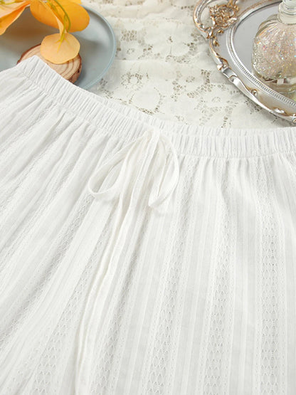 Marthaqiqi Winter Women Pajamas Suit Lace Up Sleepwear Long Sleeve Nightgowns O-Neck Nightwear Pants Casual Ladies Home Clothes