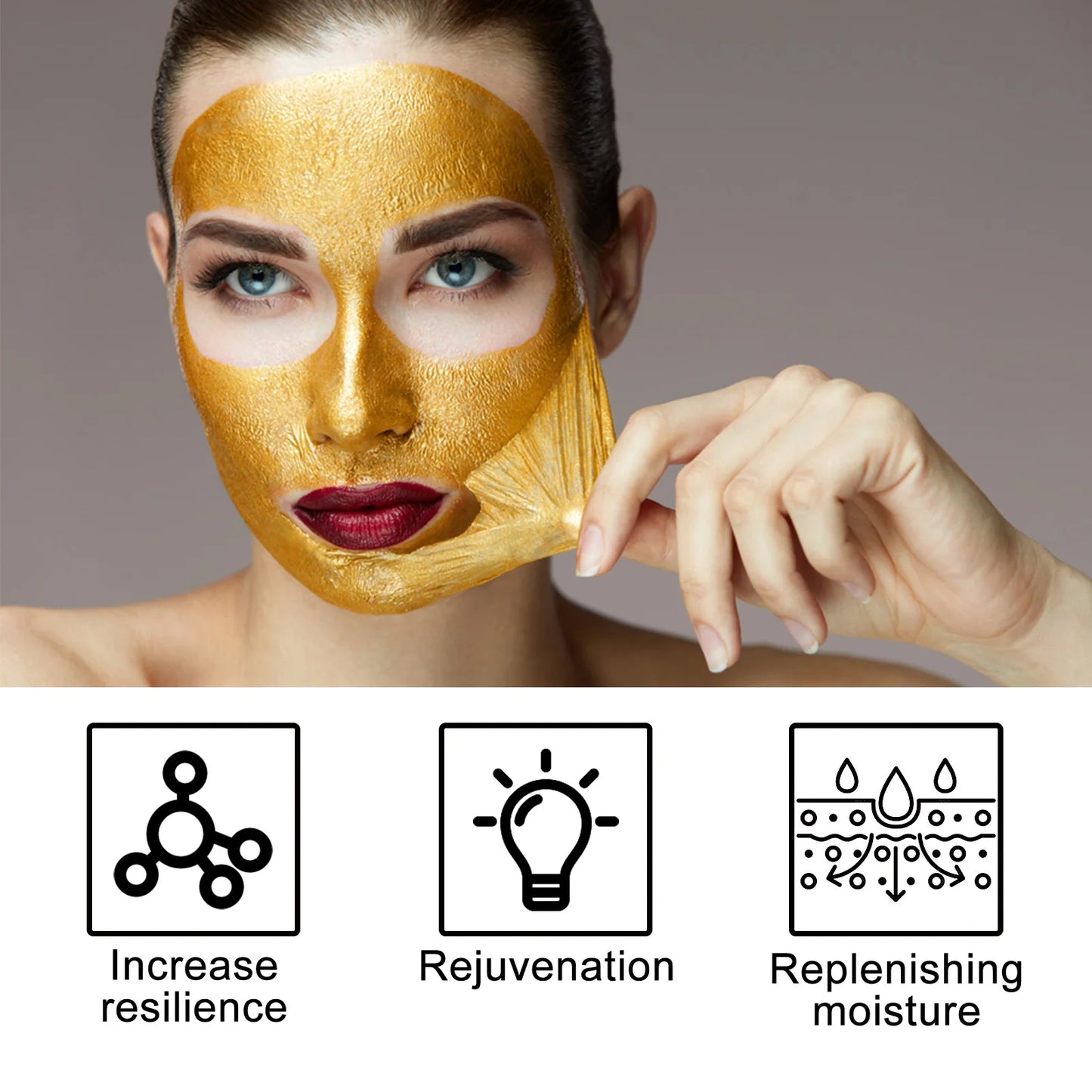 Gold Retinol Snake Venom Peel Off Mask Remove Blackheads Deep Cleansing Shrink Pores Moisturizing Facial Mask Skin Care Products