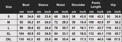 Women Pant Sets Two Piece Set Pants Turn Down Collar Single Breasted Tracksuit Outerwear Ankle Length Straight Pockets Loose