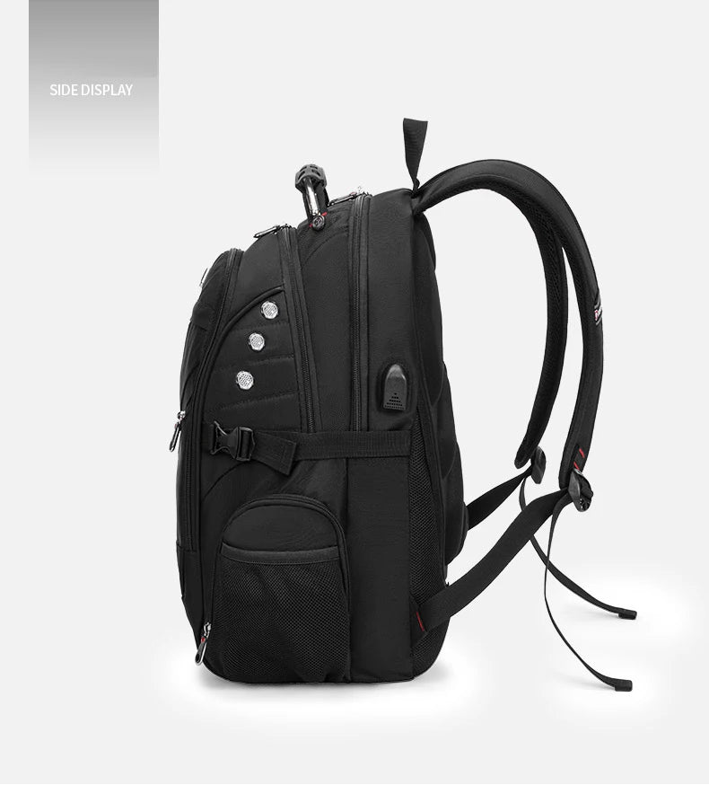 Waterproof 15.6/17.3 Inch Laptop Backpack Men USB Charging Swiss Backpack Travel Women Rucksack Male Vintage School Bag Mochila