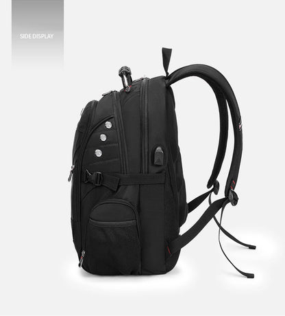 Waterproof 15.6/17.3 Inch Laptop Backpack Men USB Charging Swiss Backpack Travel Women Rucksack Male Vintage School Bag Mochila
