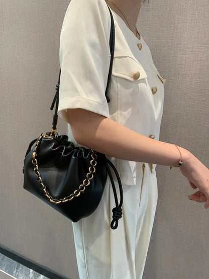 Brand Design Fashion High-grade Texture Leather Cloud Bag Luxury Ladies High Quality Cowhide Shoulder Crossbody Bags For Women