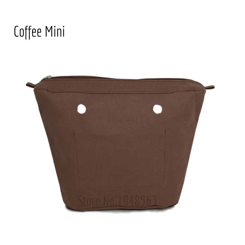 TANQU New Waterproof Inner Bag Organizer Insert Zipper Pocket for Classic Mini Obag Canvas Material for O Bag Coffee Mini CHINA