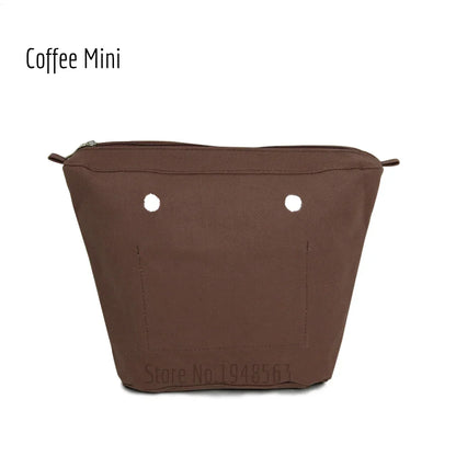 TANQU New Waterproof Inner Bag Organizer Insert Zipper Pocket for Classic Mini Obag Canvas Material for O Bag Coffee Mini CHINA