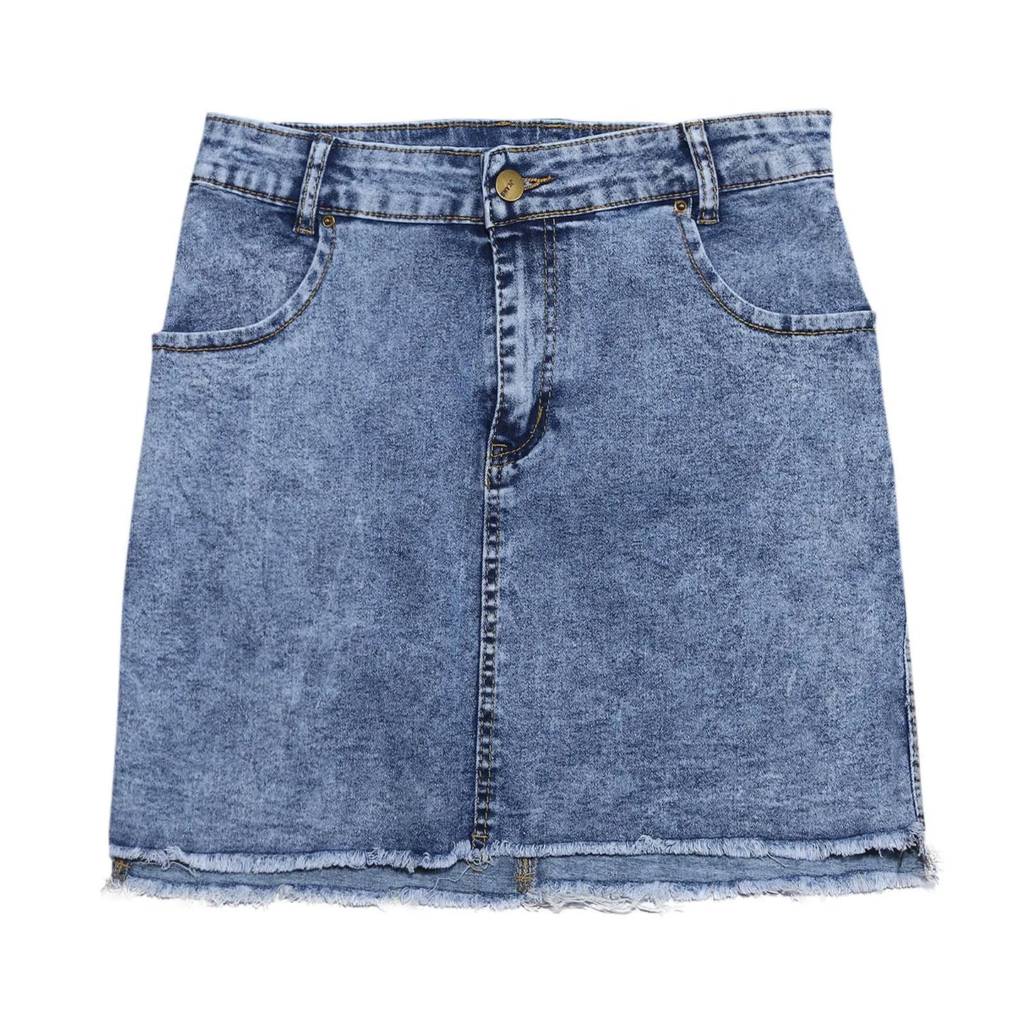 Mini Skirt Women's Wash Mini Female Short Skirts Summer Women's Sexy Denim Skirt Skirts for Women Knee Length Casual Light Blue