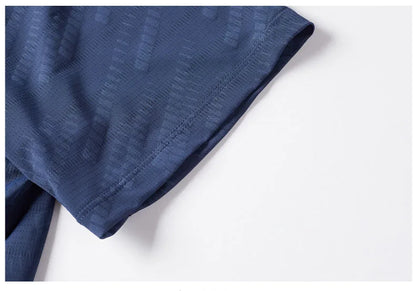 Men's Quick Dry Ice Silk T-Shirts Short Sleeve Breathable Workout Shirts Sweat Absorbing Athletic Top Gym Casual Wear 4 Colors