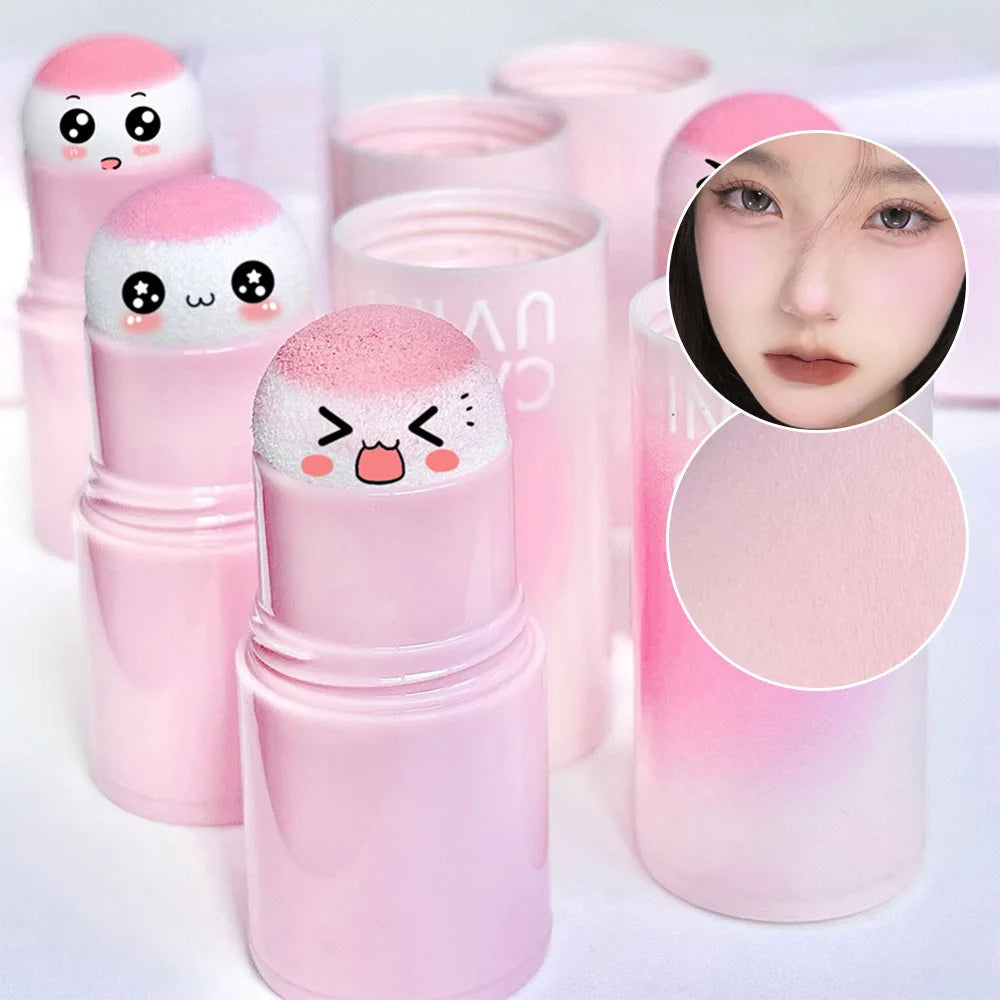 CAPPUVINI Blush Stick Soft Face Brightening Contouring Shadow Blusher Powder Peach Pinkish Cheek Tint Korean Makeup Cosmetics