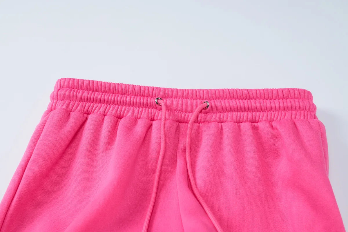 Leosoxs Women Casual Two Piece Pants Set Y2K Long Sleeve Mini Sweatshirt Cardigans Hoodies Tops+ Pant Tracksuits Fashion Winter