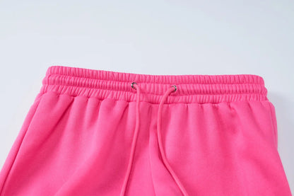 Leosoxs Women Casual Two Piece Pants Set Y2K Long Sleeve Mini Sweatshirt Cardigans Hoodies Tops+ Pant Tracksuits Fashion Winter