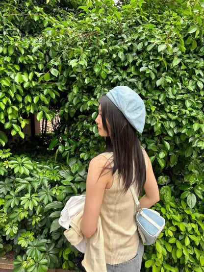 JIAERDI Retro Denim Messenger Bag Purse Women Vintage Patchwork Handle Y2k Bowling Bag Ladies Hot Girls Crossbody Hand Bags New