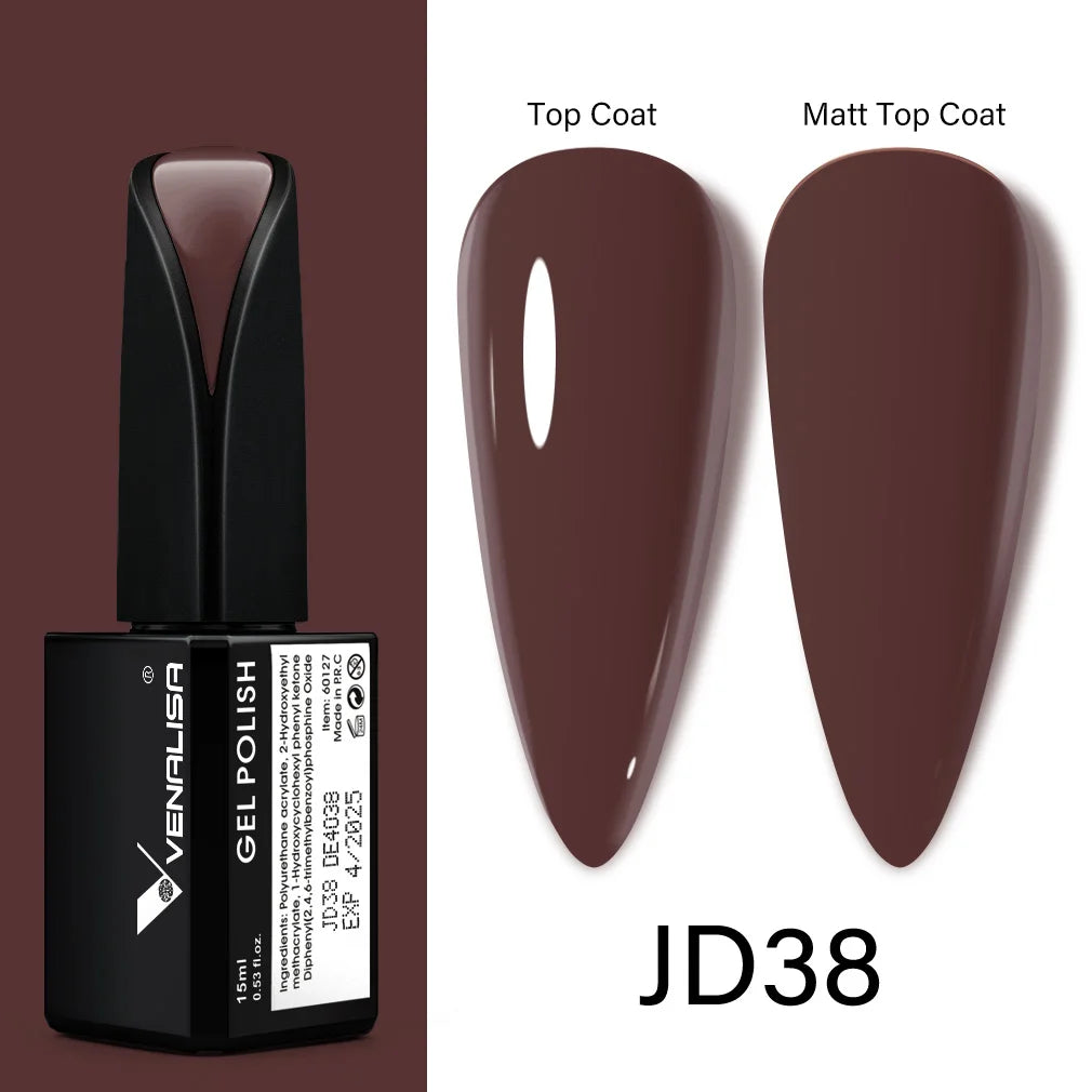 Venalisa 15ml Nail Prep Dehydrator Fast Dry Acid-Free Primer Bond Natural for Builder Jelly Gel Nail Gel Polish Color GelVarnish JD38