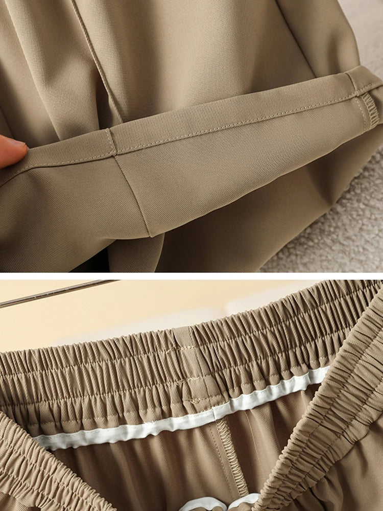 Plus Size Shorts Women High Elastic Waist Wide Leg Loose Pants With Pockets Summer 2025 New Korean Fashion Half Shorts Women