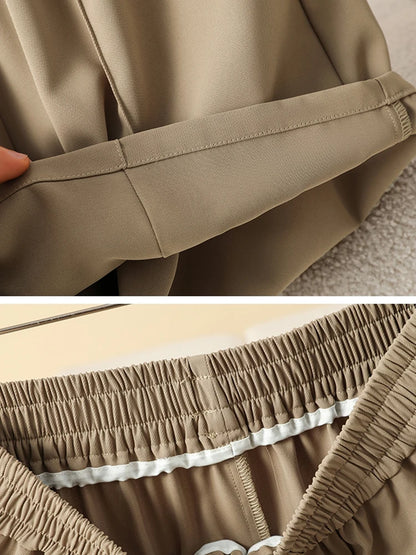 Plus Size Shorts Women High Elastic Waist Wide Leg Loose Pants With Pockets Summer 2025 New Korean Fashion Half Shorts Women