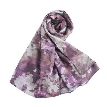 180×85cm Water Print Shawl Hijab Scarves Muslim Ethnic Woman Chiffon Silk Bandanas Printed Hijabs 2025