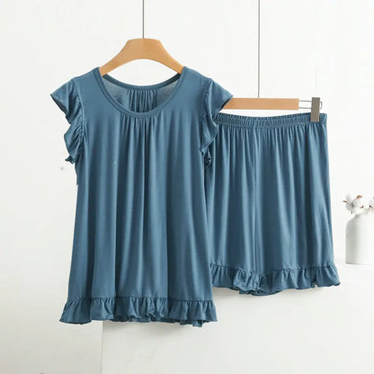 XL-8XL Plus Size Modal New Sleeveless Tops Ladies' Pajamas And Shorts Summer Women's Sleepwear Pyjamas Femme Nightwear Suit