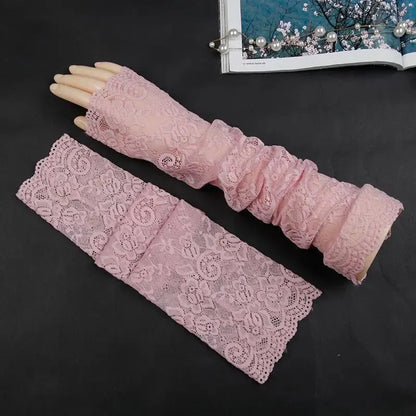Summer Ice Silk Sleeves, Sunscreen Women's Gloves, UV Protection, Driving Dance, Long Arm Protection Sleeves