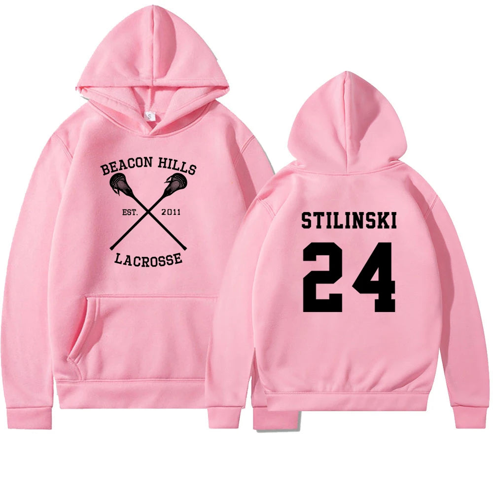 Teen Wolf Hoodie Beacon Hills Lacrosse Hoodie Stilinski 24 Teen Wolf Hooded Sweatshirt Dylan Obrien Unisex Teen Wolf Hoodies