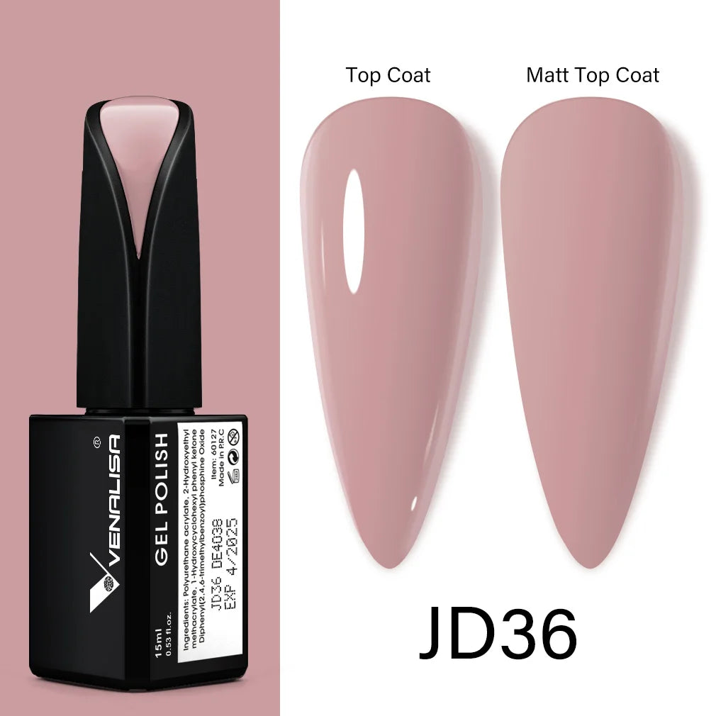Venalisa 15ml Nail Prep Dehydrator Fast Dry Acid-Free Primer Bond Natural for Builder Jelly Gel Nail Gel Polish Color GelVarnish JD36