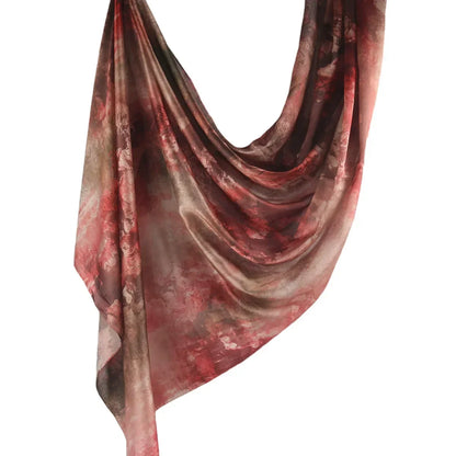 180×85cm Water Print Shawl Hijab Scarves Muslim Ethnic Woman Chiffon Silk Bandanas Printed Hijabs 2025 26 >8Y