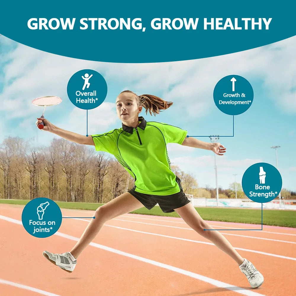 Height Growth Supplement - Calcium, L-Arginine, Vitamin D3, Zinc - Promotes Bone Growth - Helps Natural Height Growth Capsules