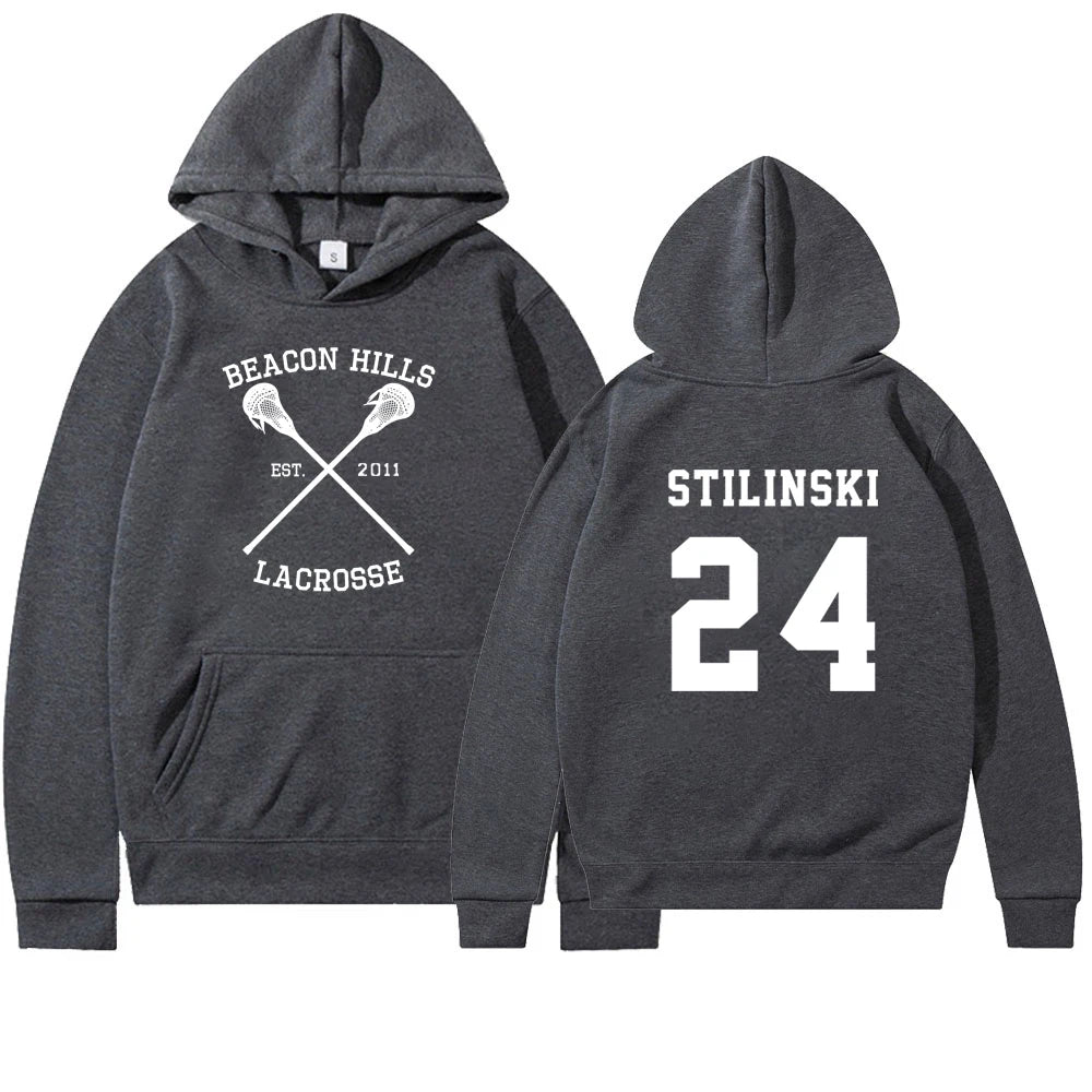 Teen Wolf Hoodie Beacon Hills Lacrosse Hoodie Stilinski 24 Teen Wolf Hooded Sweatshirt Dylan Obrien Unisex Teen Wolf Hoodies