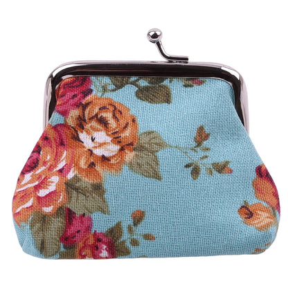 Naivety Hasp Coin Purse Lady Vintage Flower Clutch Bag 2024 New Women Retro Small Fresh Wallet High Quality Good Gift Floral Bag