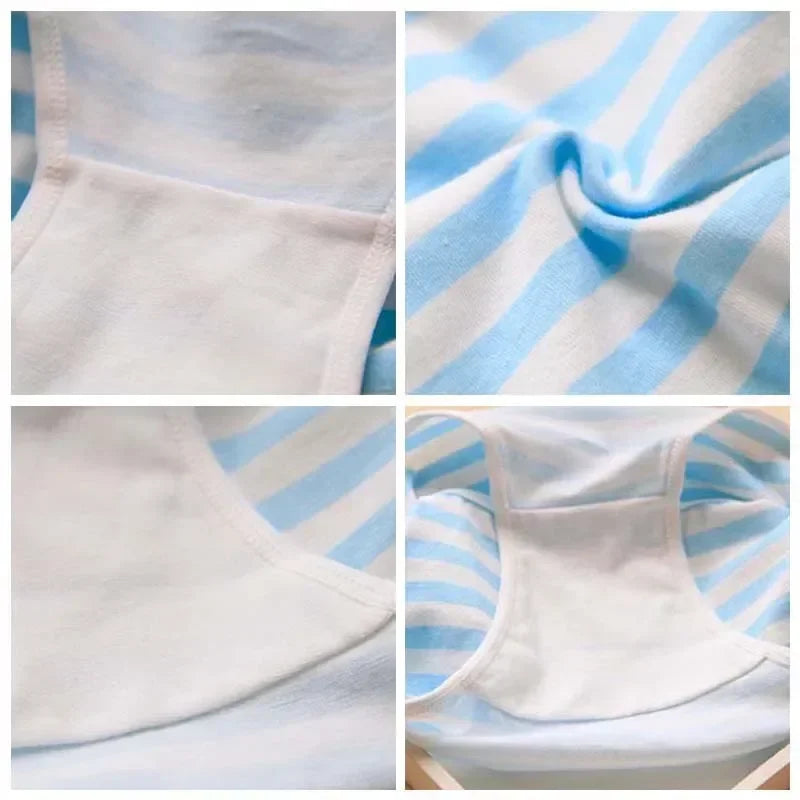 Kawaii Lolita Girls Japanese Anime Style Cosplay Women Panties Briefs With Bow Underwears Underpants Blue Pink White Stripe Gift Badiee Stylez