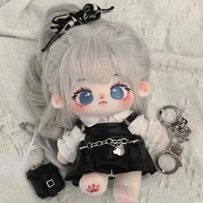 Pretty Dress Clothes for 20cm Cotton Doll, Kpop Plush Dolls Cute Outfit JK Dress Hoodie Casual Set Doll's Accessories 38