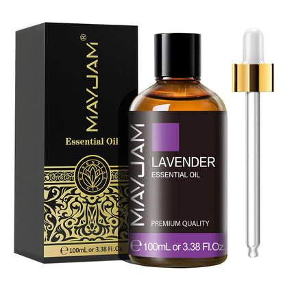 MAYJAM 1PCS 100ML Essential Oil with Dropper Sandalwood Lavender Eucalyptus Vanilla Aroma Oil For Humidifier Scent Candle Burner - Badiee Stylez