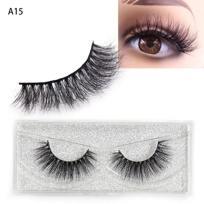 LEHUAMAO False Eyelashes Mink Lashes Natural Thick False Eyelashes Extension Wispy Soft Lashes Makeup Tools D22 1Pair-A15