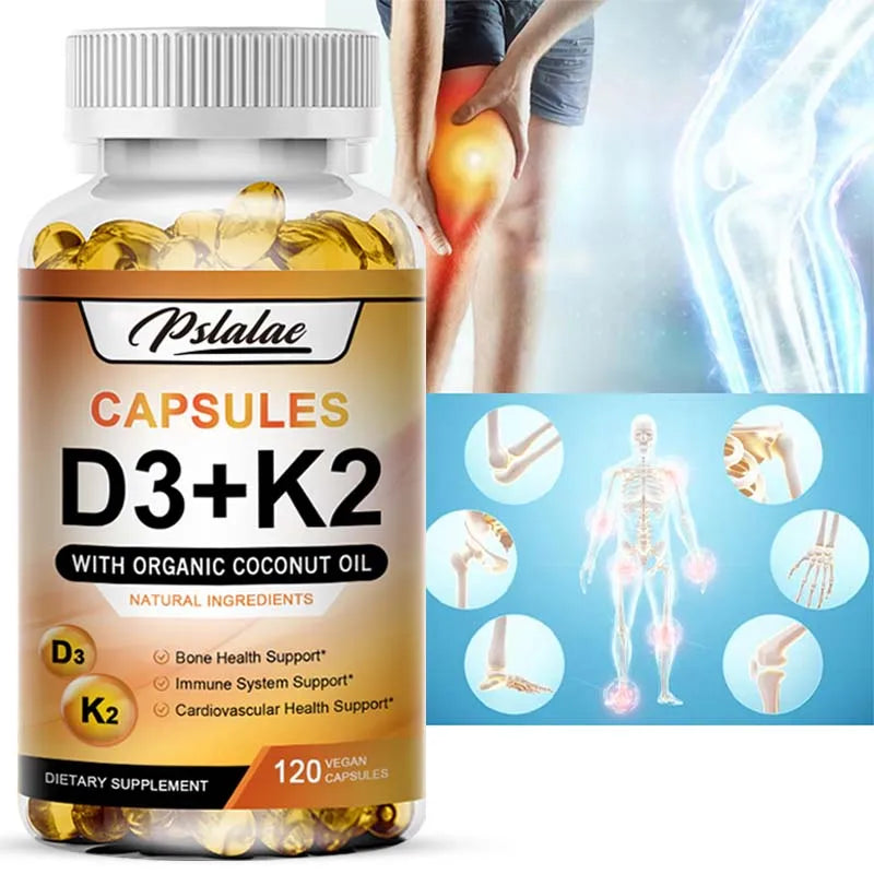 Vitamin D3 + K2 Supplement - Support Teeth, Bone, Heart Health & Joint Health