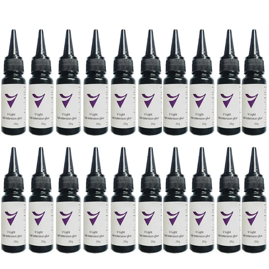 5/3/1PCV-Light Technology Hair Extension Clear Wig glue 20g V-light Traceless tool for tape Hair Extension Fast Grafting Tool