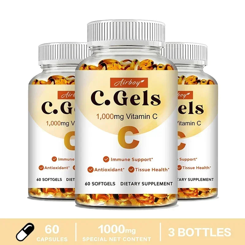 Vitamin C Softgels - Improve Immunity, Promote Nutrient Absorption, Anti-oxidation 60 Capsule-3bottles