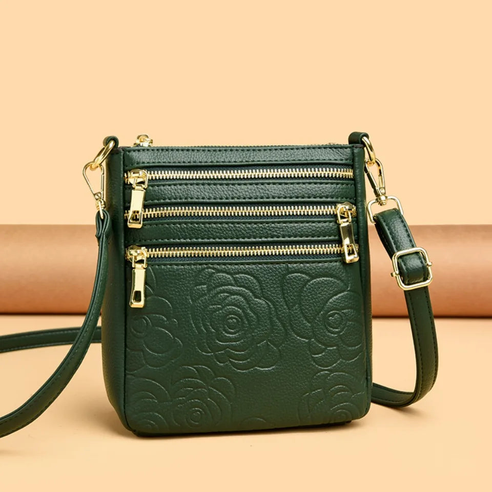 Three Zippers Design Crossbody Bags for Women Soft Leather Handbags High Quality Shoulder Bag Bolsa Women Messenger Bags Sac